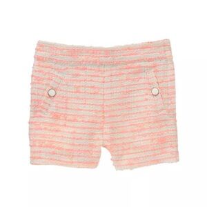 Janie and Jack Girls Tweed Short Glow Pink Pattern Size 3